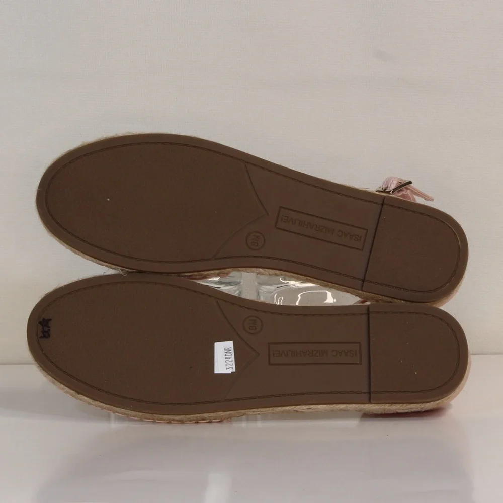 Isaac Mizrahi Live Women's Light Pink Mittie Fabric Satin Espadrilles